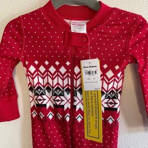 NWT 3-6m Hanna Andersson Baby Zip Sleeper - Heritage Fairisle in Red